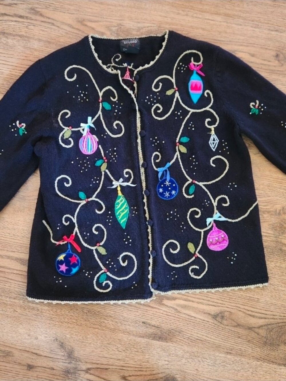 Vtg Designer's Original Christmas Sweater